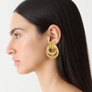 NWT J.crew Interlocked textured hoop earrings